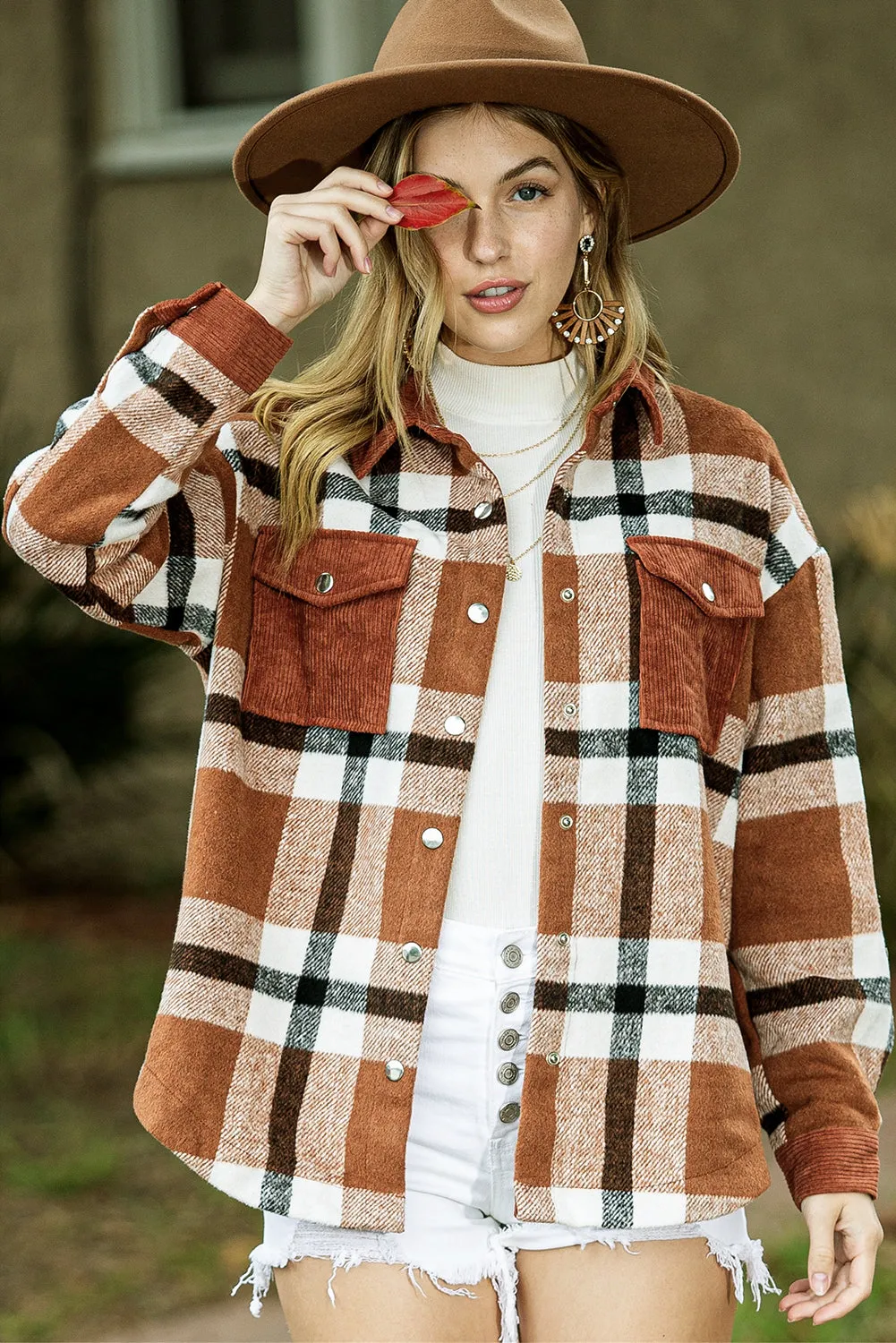 🔥 Plaid Pocket Casual Button-Up Shirt Jacket: Because You're Too Cool to Choose 🔥