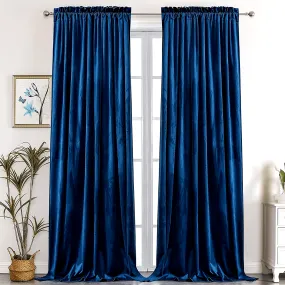 1 Panel Royal Blue Velvet Curtain - Elegant Home Decor Accent with Soft, Plush Fabric, Thermal Insulation, and Easy Installation - Enhance Your Living Room, Bedroom, or Dining Room with a Touch of Luxury