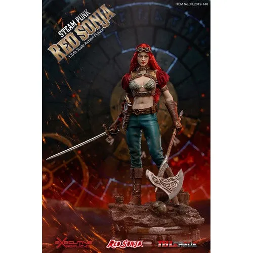 1:6 Steam Punk Red Sonja Female DELUXE Figure Phicen TBLeague