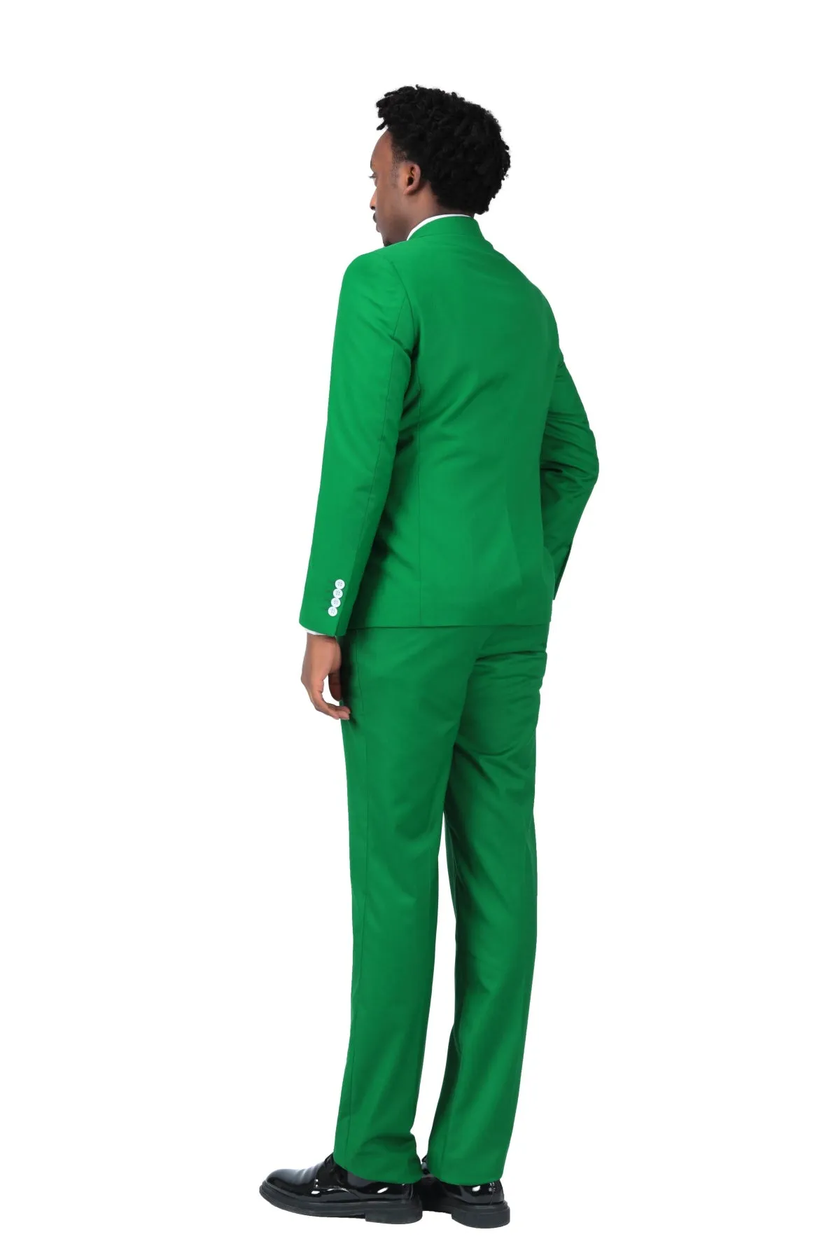 2-Piece Slim Fit Simple Designed Suit Green