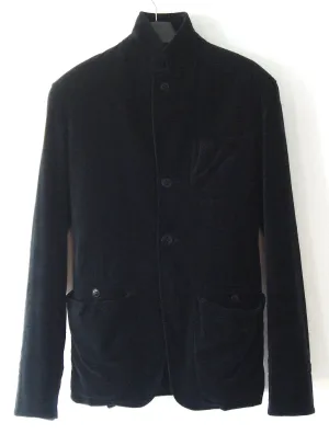 2005 Velvet Blazer Jacket with Oversized pockets and Jacquard trims