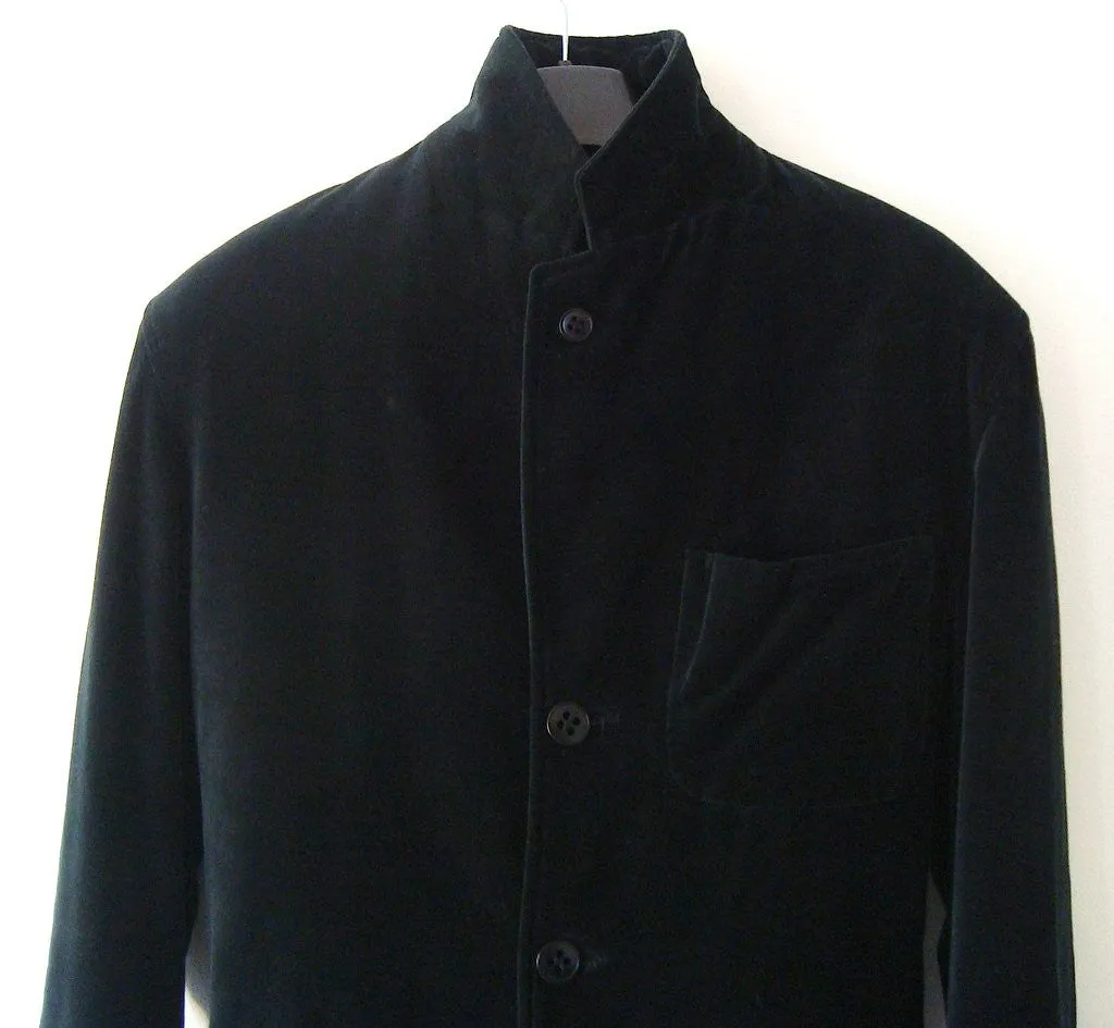 2005 Velvet Blazer Jacket with Oversized pockets and Jacquard trims