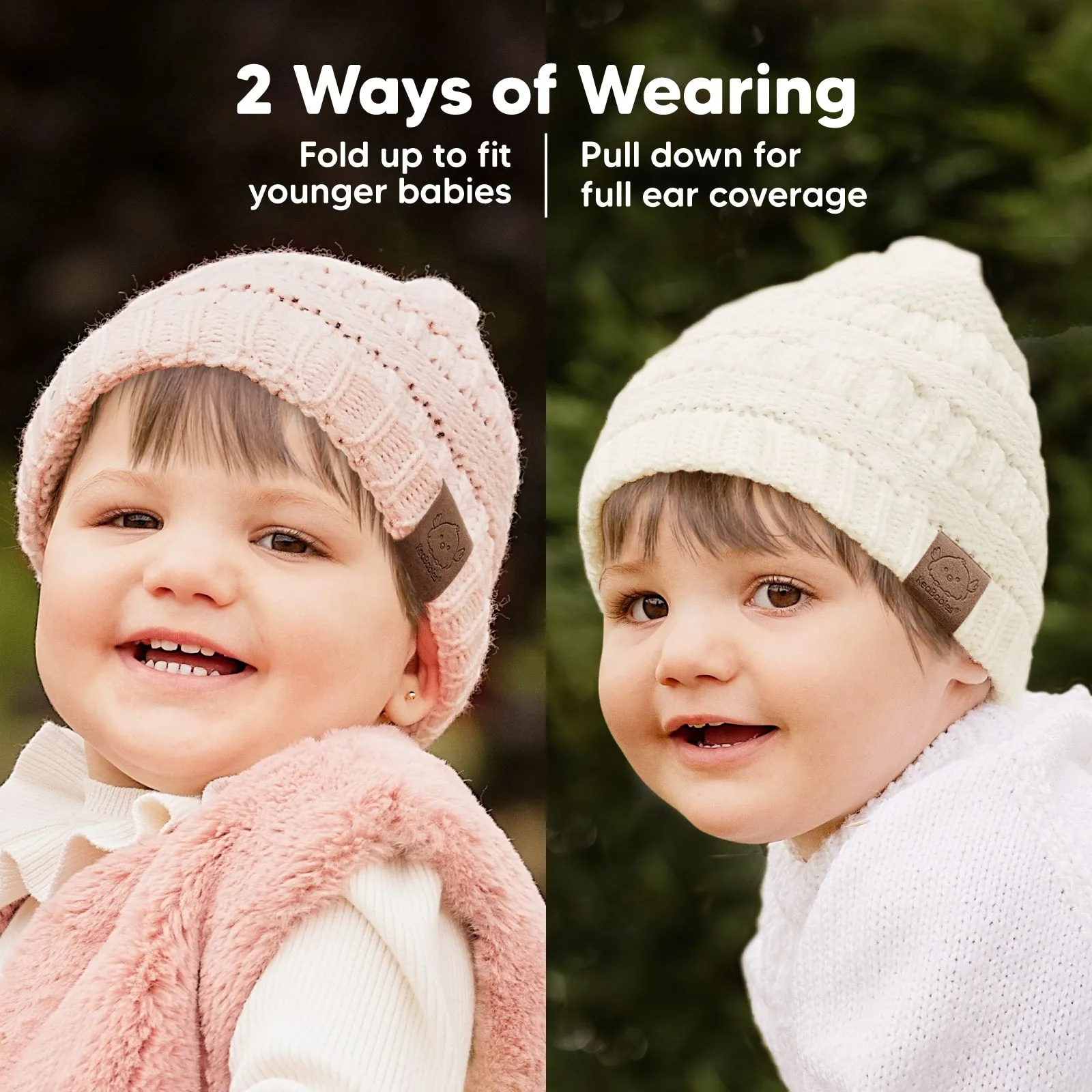 3-Pack Warmzy Baby Beanies (Sweet Pea)