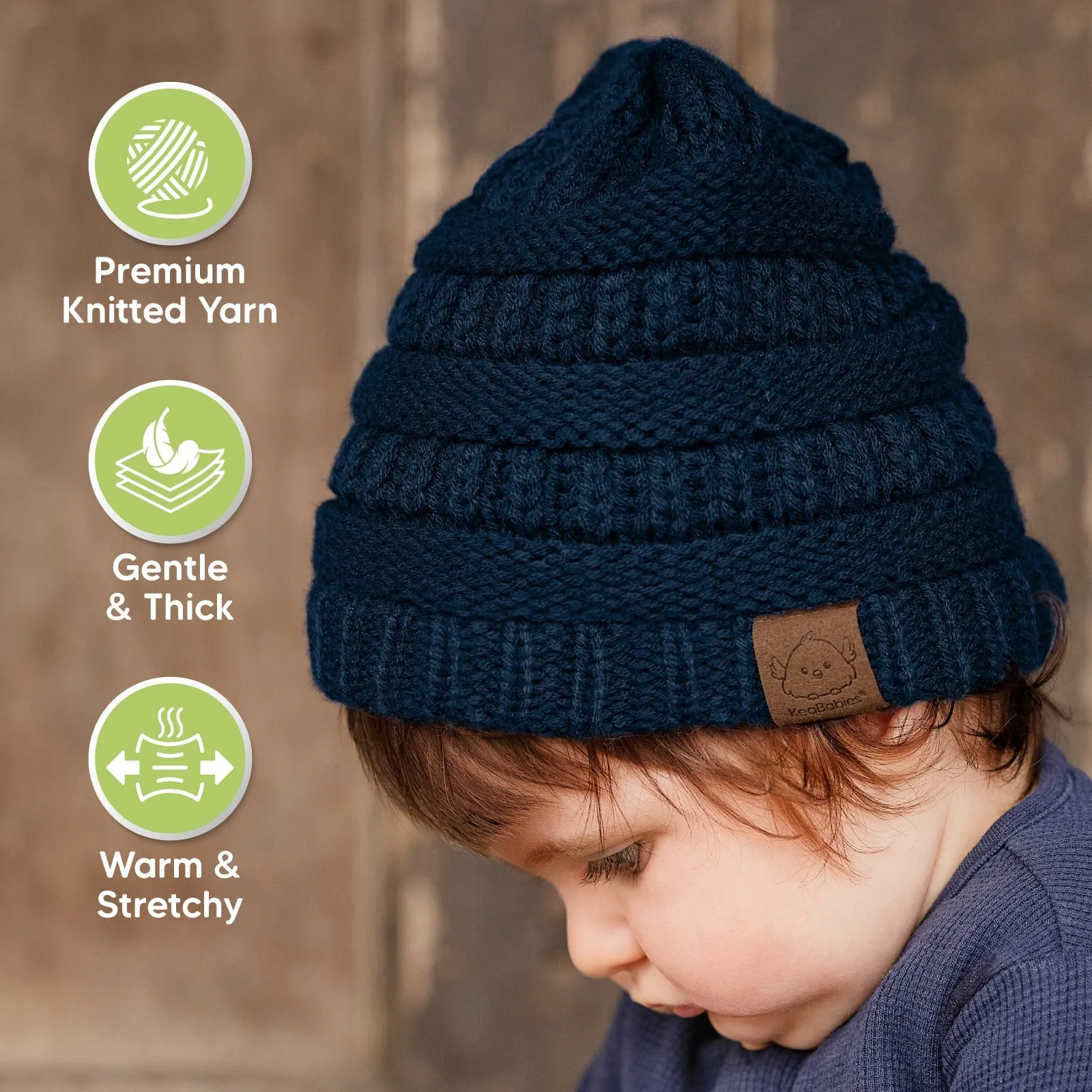 3-Pack Warmzy Baby Beanies (Urban)