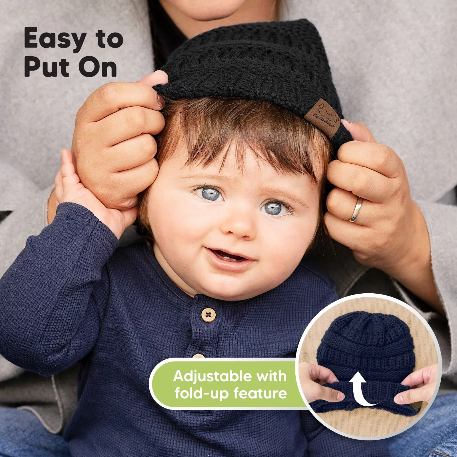 3-Pack Warmzy Baby Beanies (Urban)