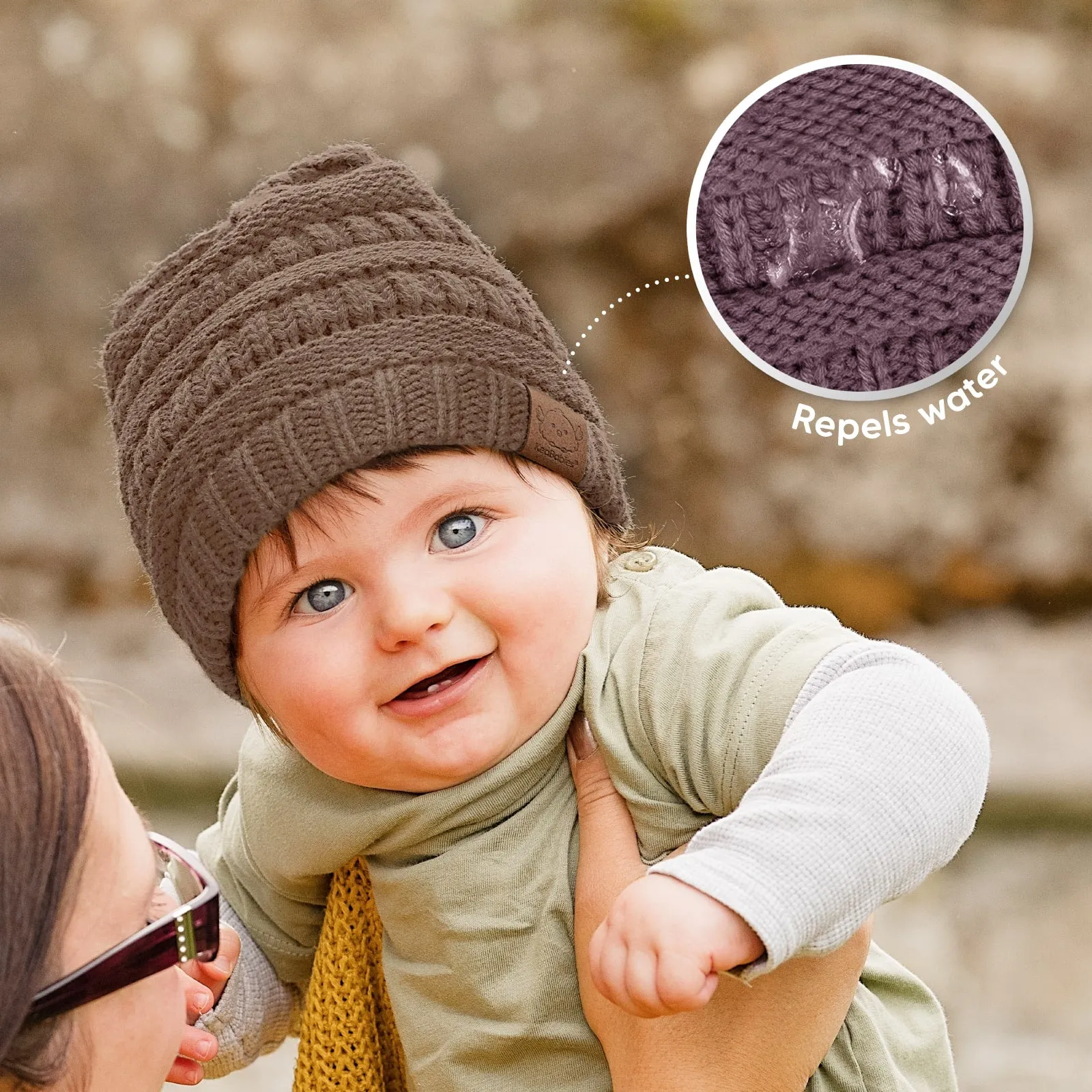 3-Pack Warmzy Baby Beanies (Wine, M)