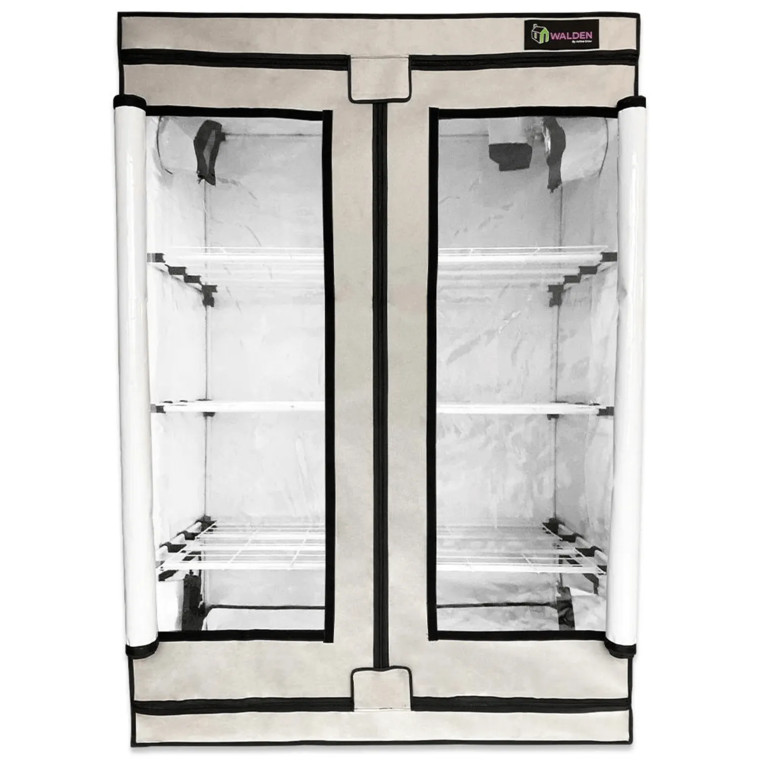 Active Grow Vegetables & Greens High Intensity 2' x 4' 3-Tier LED Walden White Grow Tent Kit