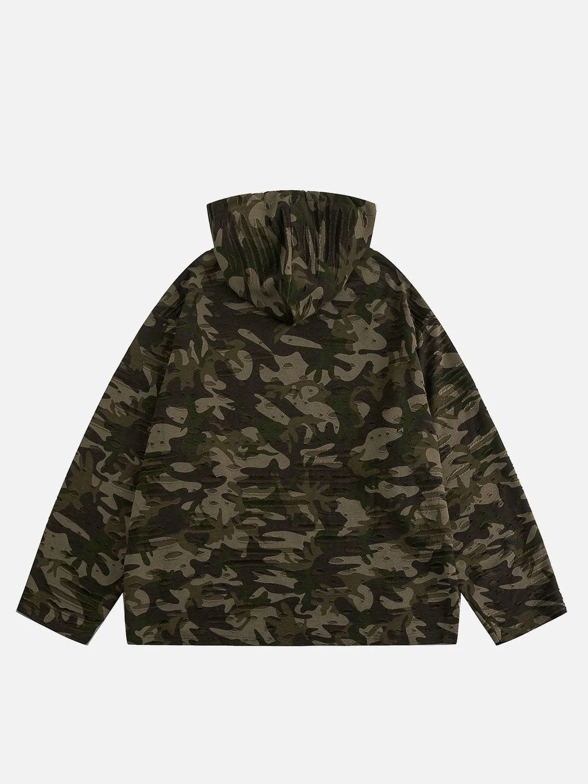 Aelfric Eden Distressed Camouflage Hoodie