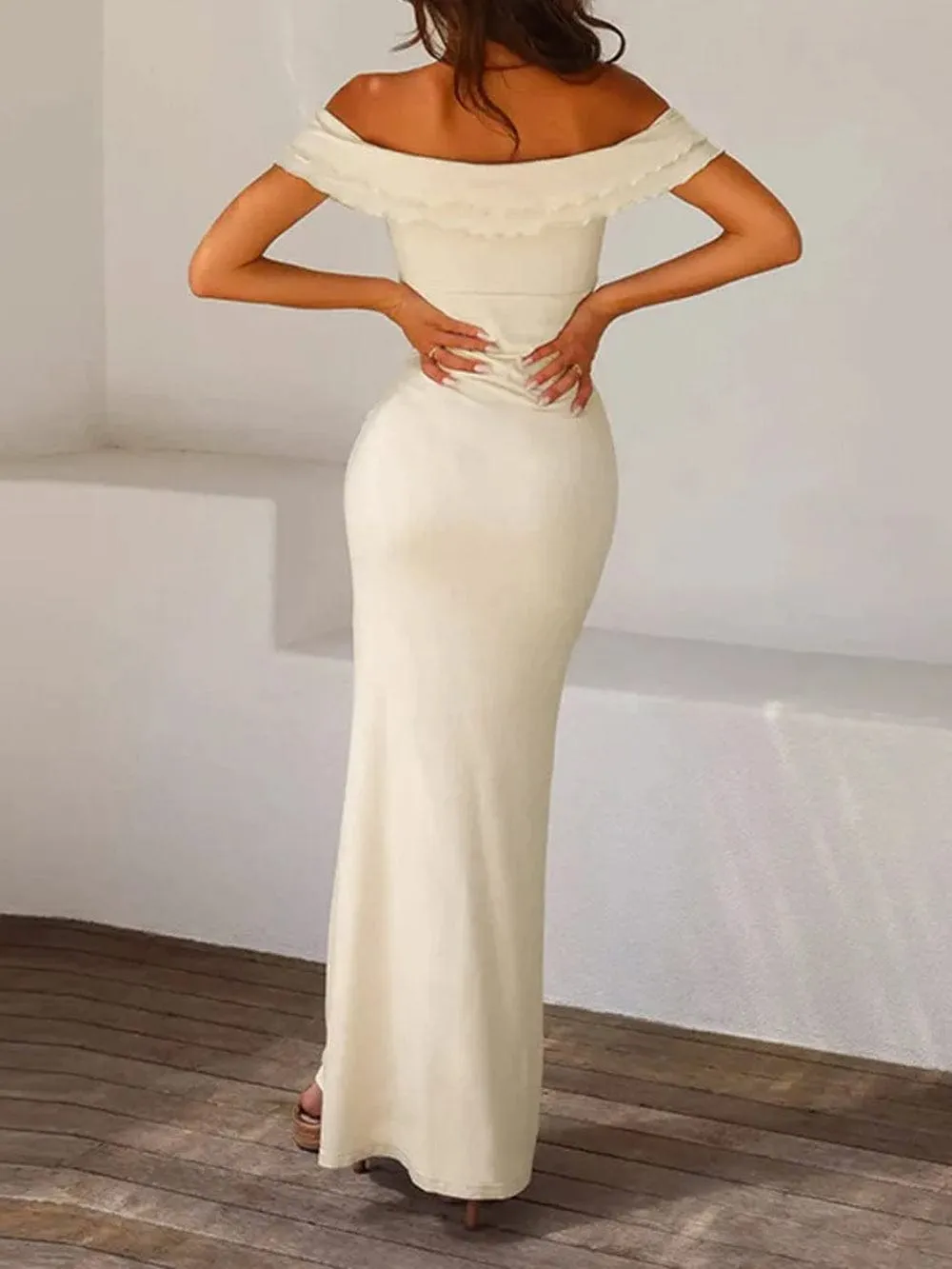 Alexandra Strapless Off Shoulder Maxi Dress