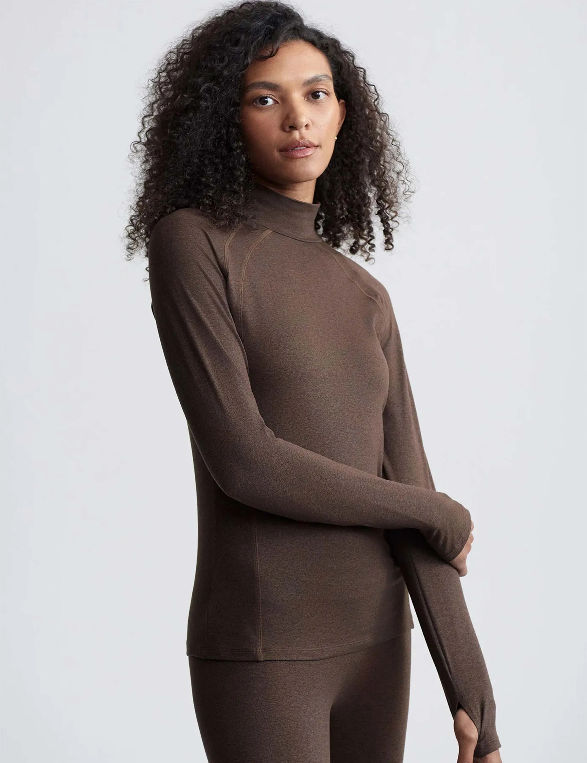 Always Warm Base Layer Top - Deep Chocolate Marl