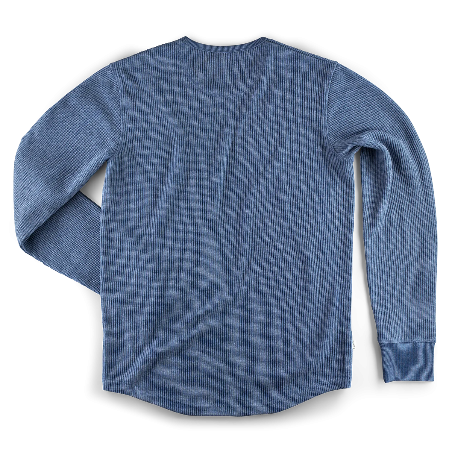 &SONS Glen Pocket Waffle Crew Sky Blue Marl