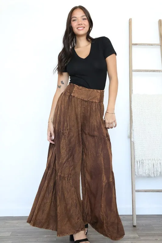 ANG108 -CHOCOLATE WIDELEG PANT