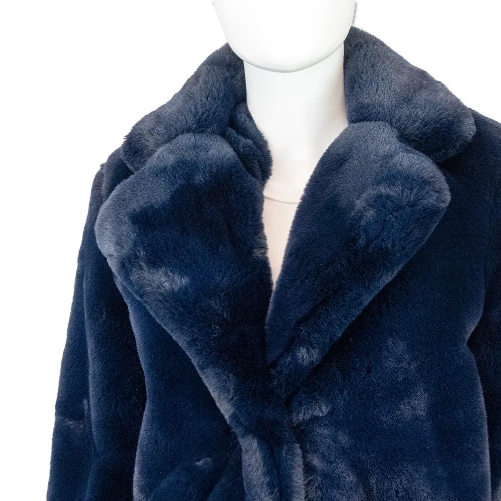 Apparis Steffi Royal Blue Faux Fur Coat