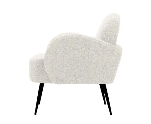 Armchair Lounge Chair Armchairs Accent Arm Chairs Sherpa Boucle White