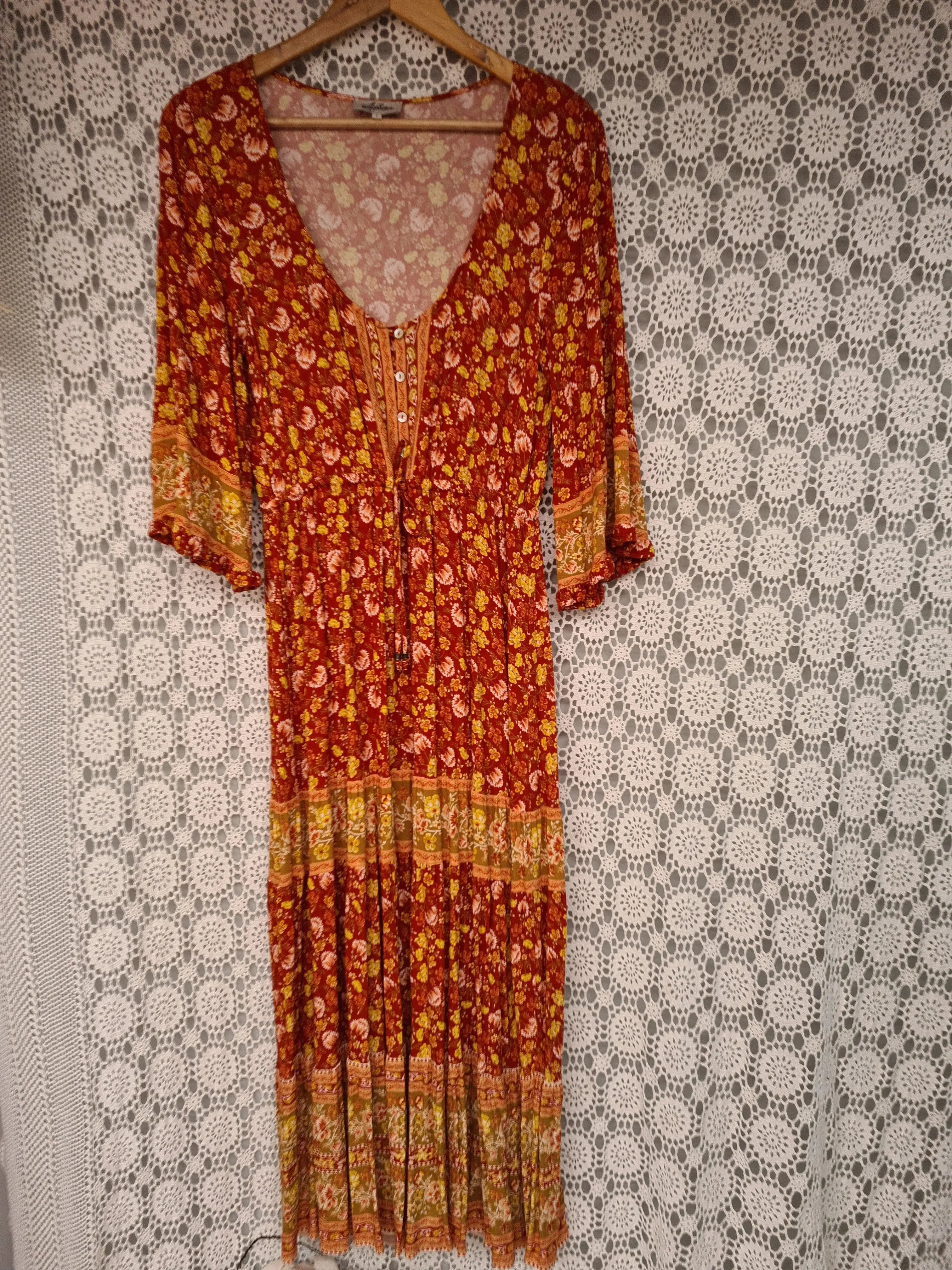 Arnhem Audrey maxi dress in cinnamon size 8/10