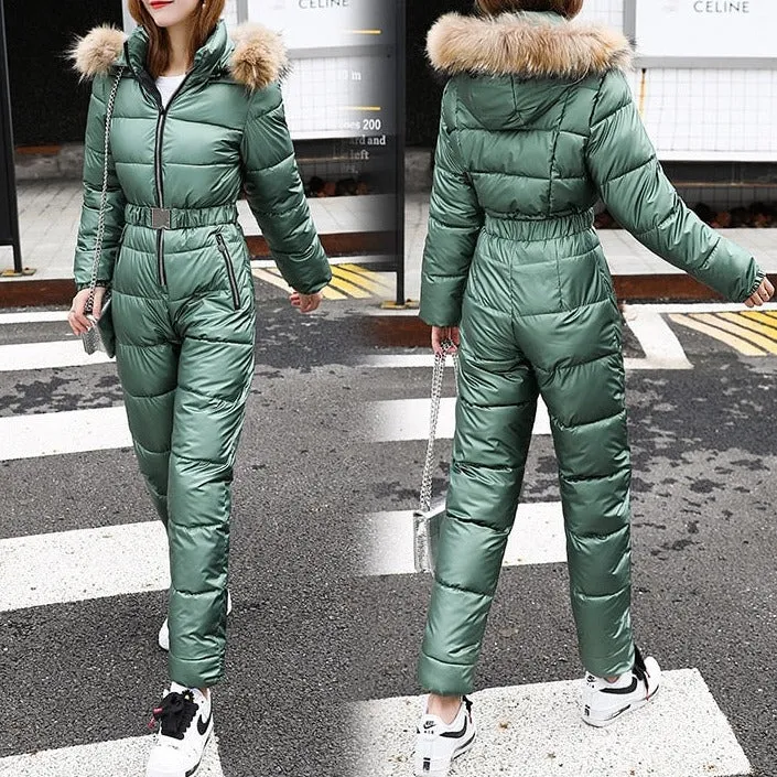 Ashore Ski Shop Warm One Piece Jumpsuit Women Outfit Ski Suit Jacket Winter