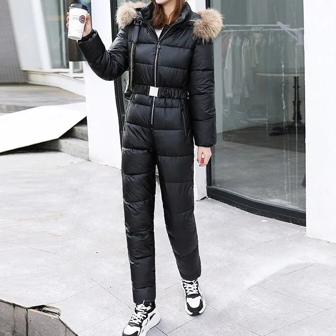 Ashore Ski Shop Warm One Piece Jumpsuit Women Outfit Ski Suit Jacket Winter