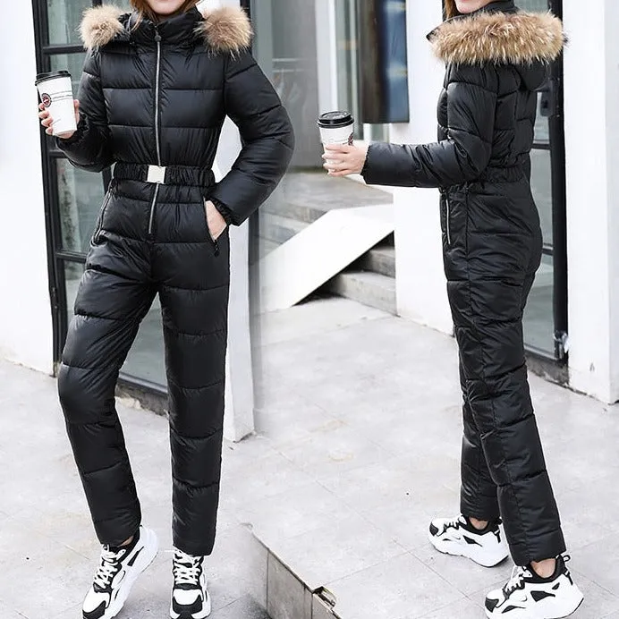 Ashore Ski Shop Warm One Piece Jumpsuit Women Outfit Ski Suit Jacket Winter