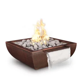 Avalon Hammered Copper Fire and Water Bowl - Pool Feature