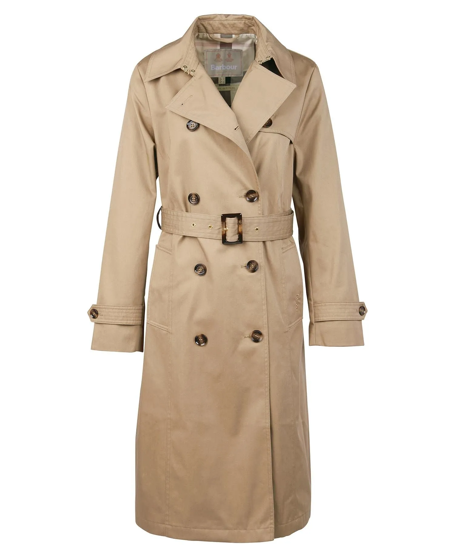 Barbour Greta Trench Coat - Rosewood Tartan