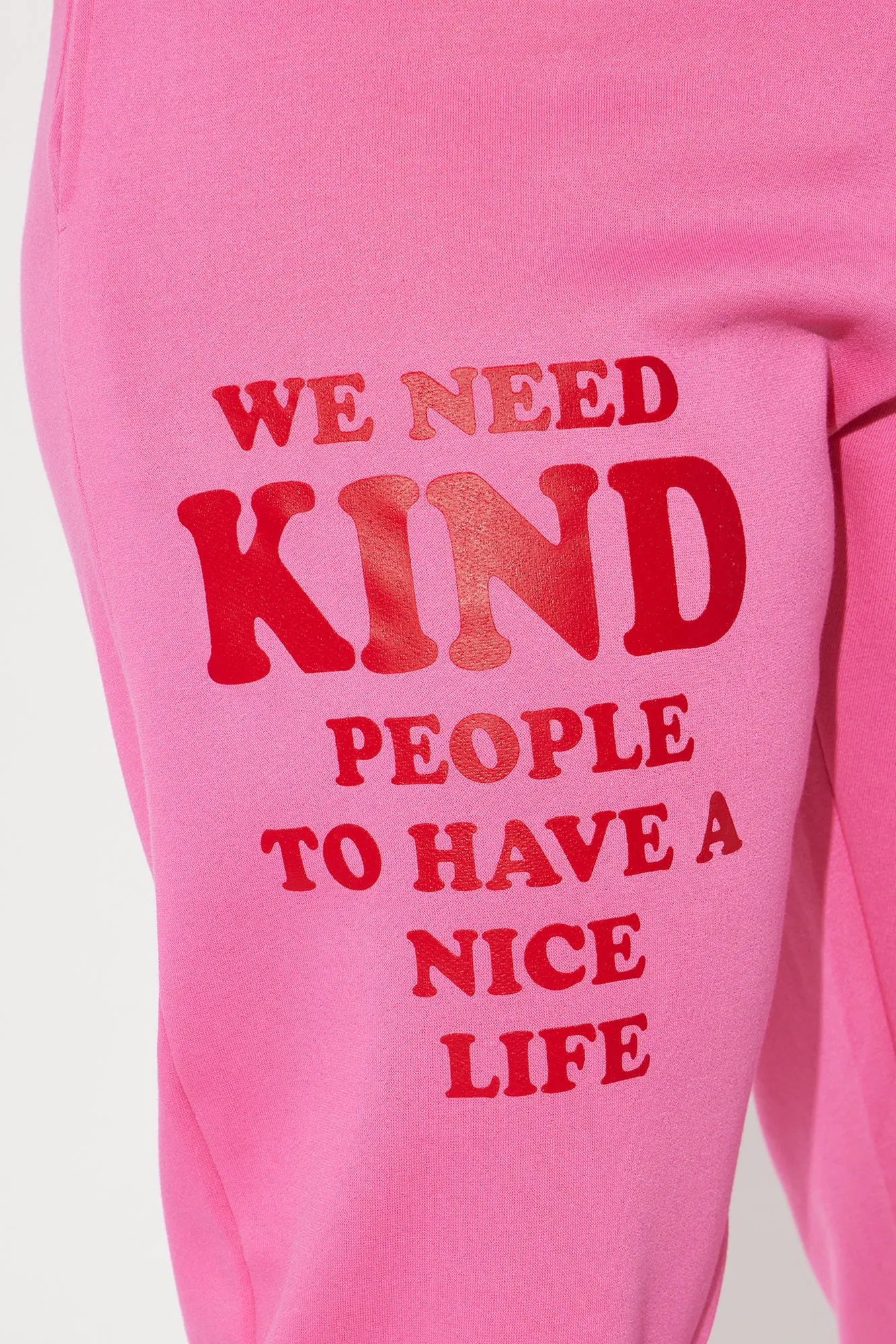 Be Kind Fleece Jogger Set - Pink