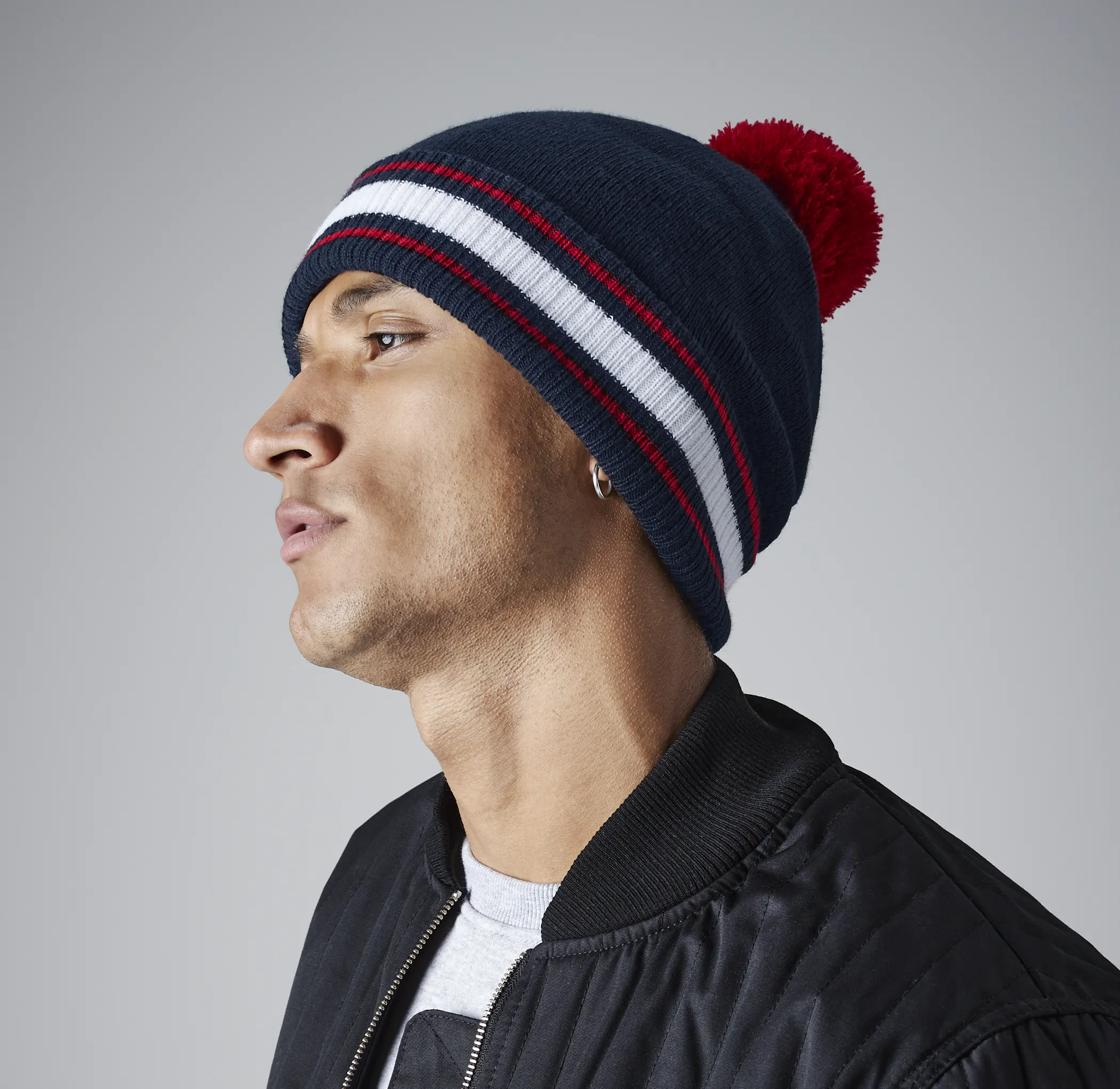 Beechfield Stadium Beanie | BLACK/GOLD