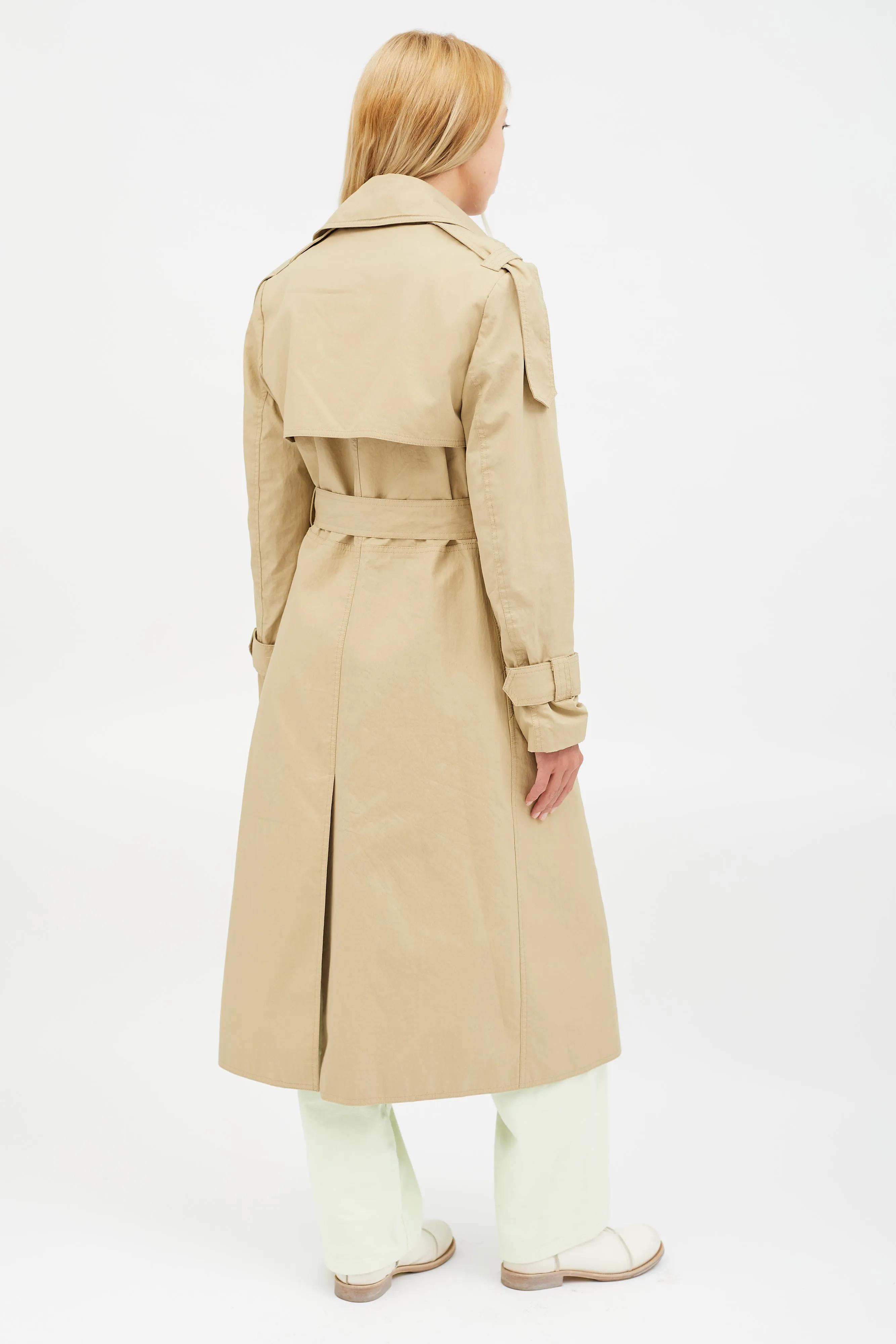 Beige Belted Trench Coat