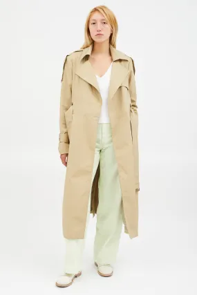 Beige Belted Trench Coat