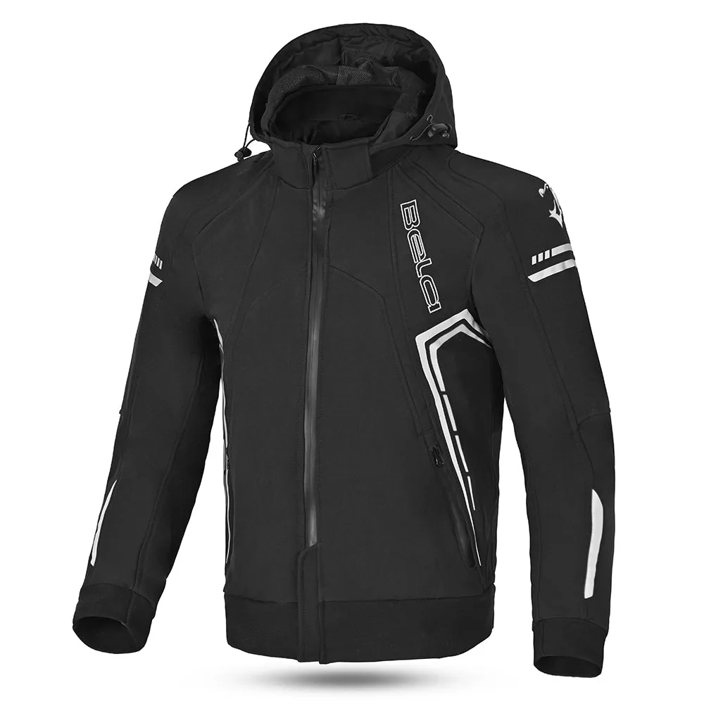 BELA Breeze Softshell Motorbike Riding Hoodie Black Gray