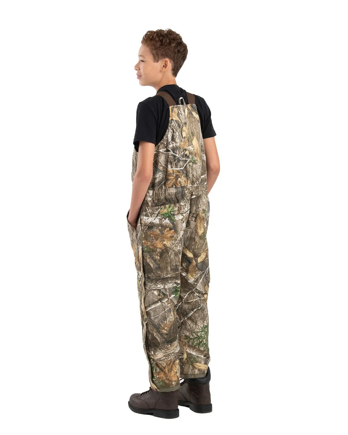 Berne Boys Realtree Edge 100% Cotton Youth Insulated Bib Overall