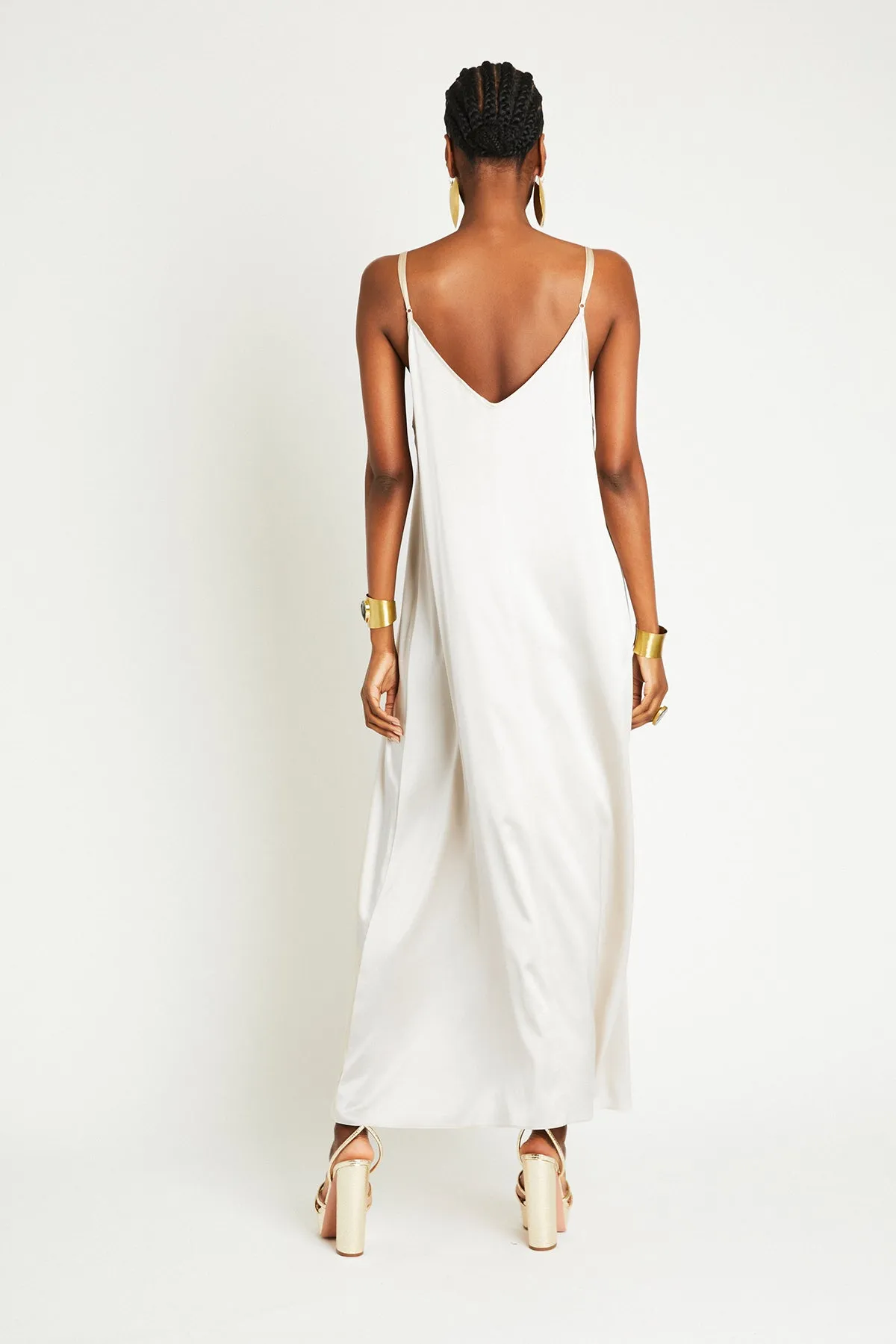   Beryll Julie Silk Maxi Dress | Off White