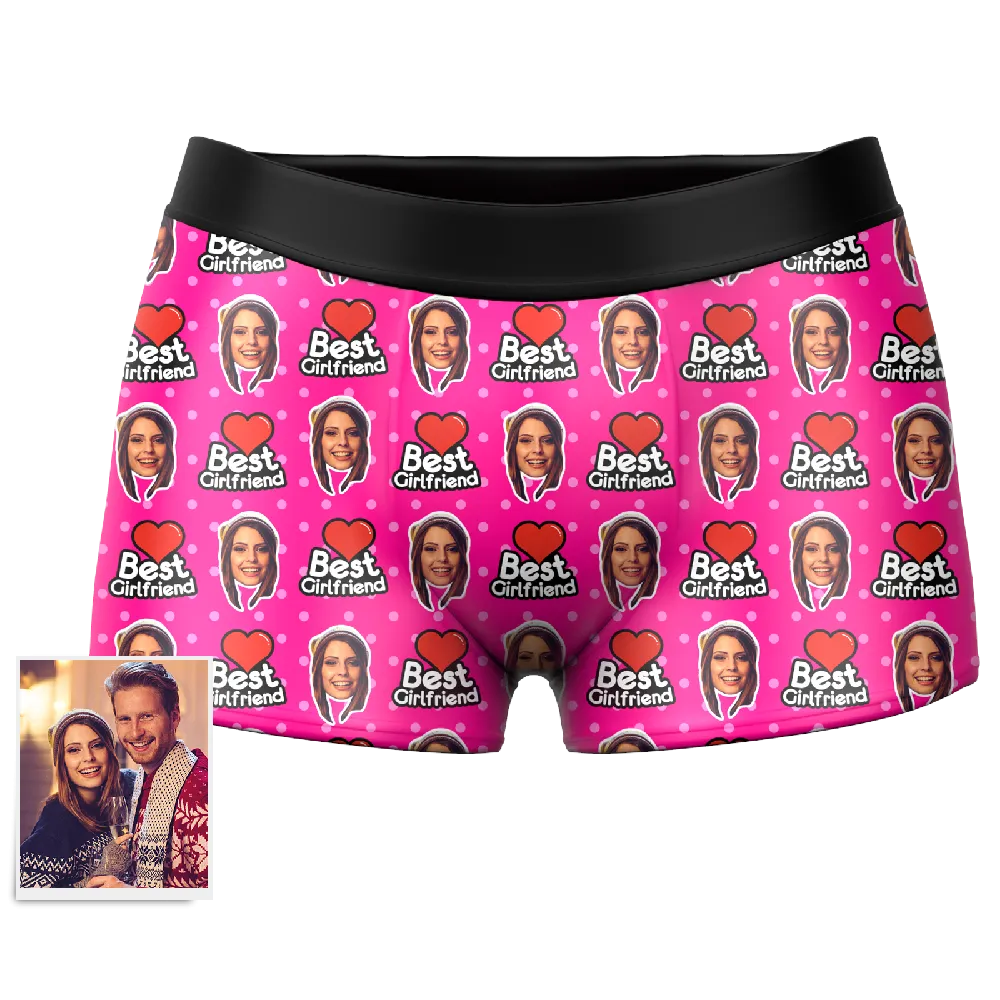 Best Girlfriend Custom Face Boxer Shorts, Custom Underwear For Men