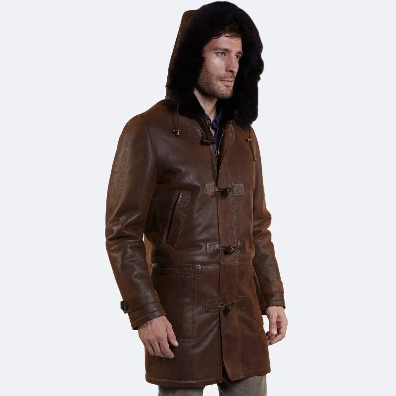 Best Warm Winter Marshall Sheepskin Leather Coat