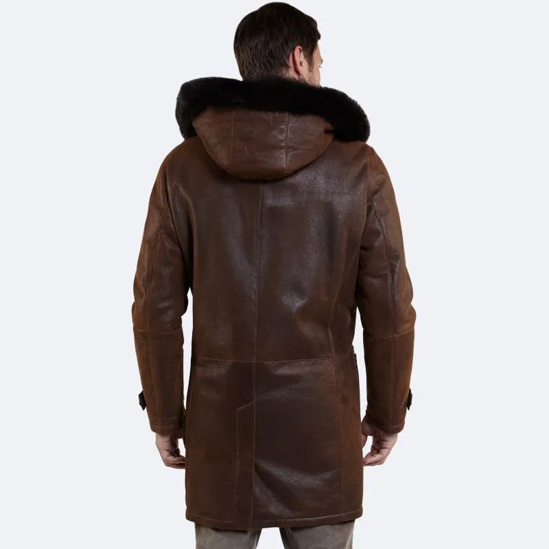 Best Warm Winter Marshall Sheepskin Leather Coat