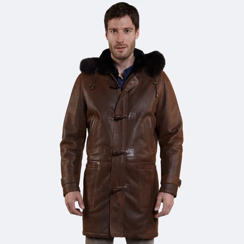 Best Warm Winter Marshall Sheepskin Leather Coat