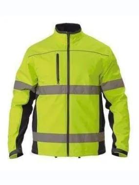 Bisley Workwear Taped Hi Vis Soft Shell Jacket BJ6059T