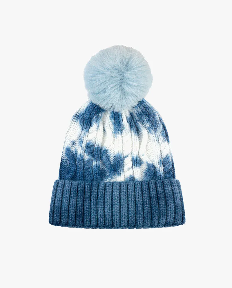 Black Horn - Tie Dye Knit PomPom Beanie