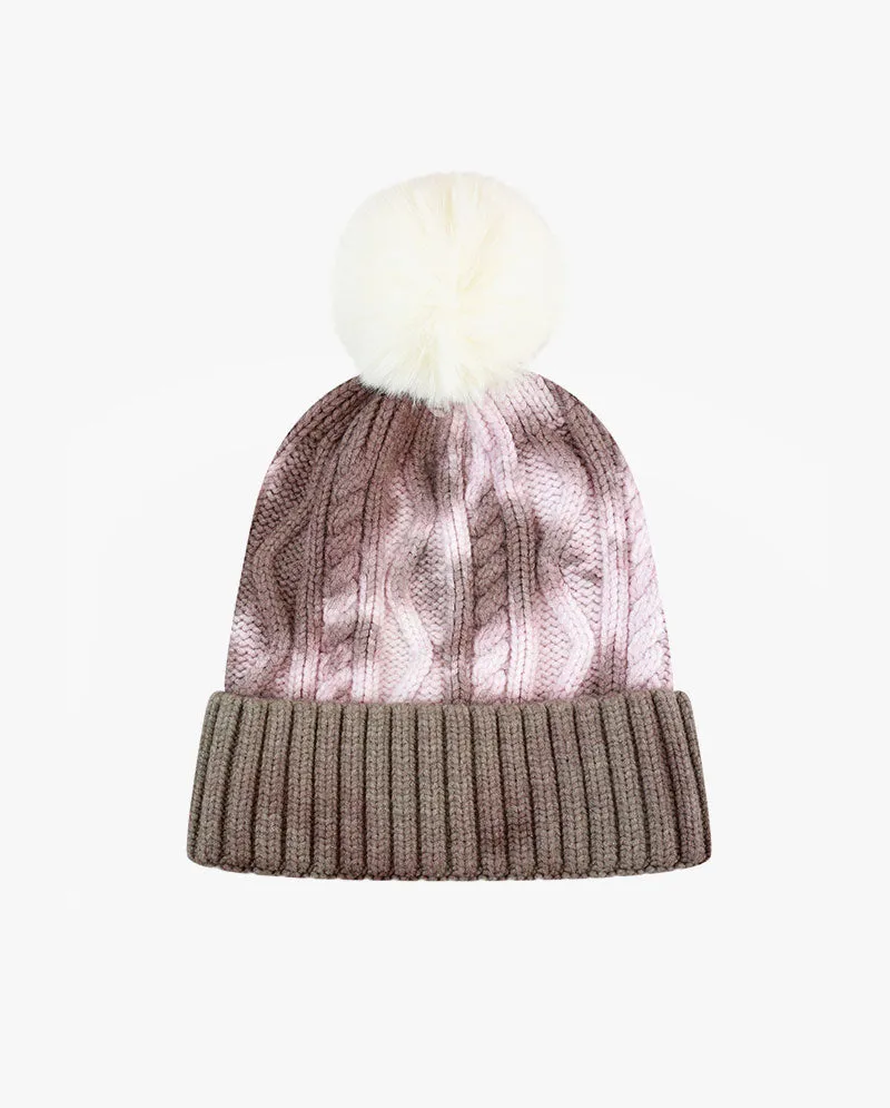 Black Horn - Tie Dye Knit PomPom Beanie