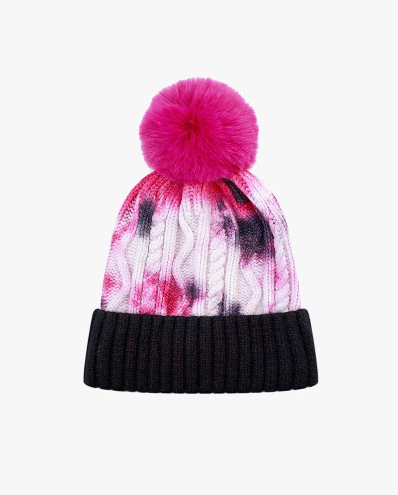 Black Horn - Tie Dye Knit PomPom Beanie