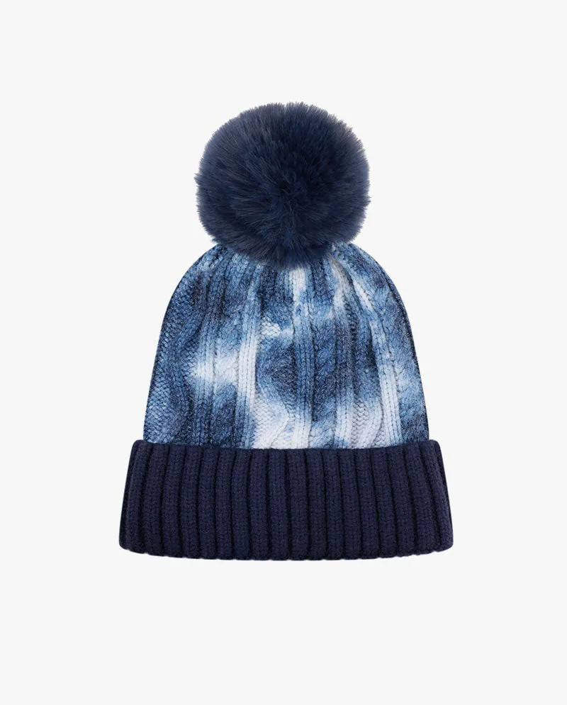 Black Horn - Tie Dye Knit PomPom Beanie