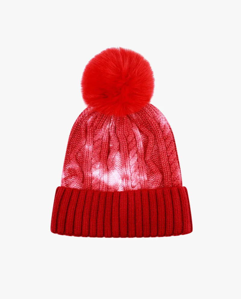 Black Horn - Tie Dye Knit PomPom Beanie