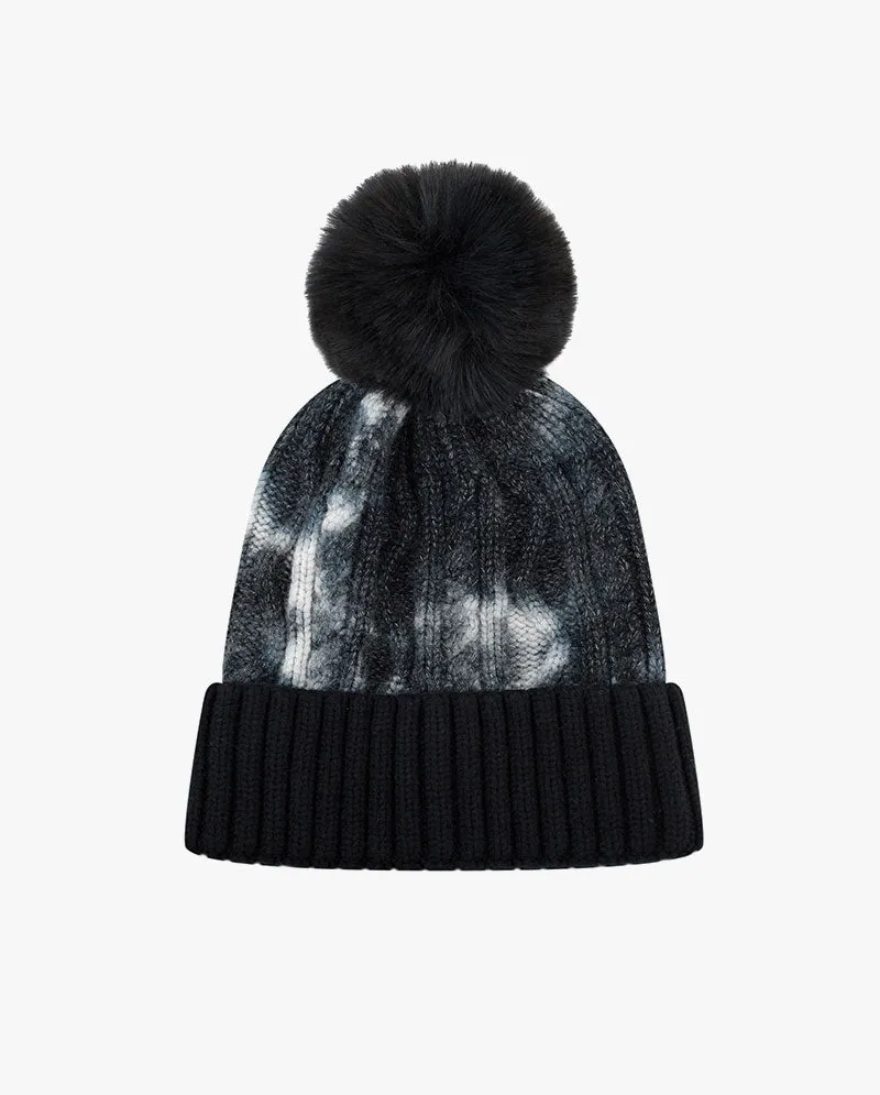 Black Horn - Tie Dye Knit PomPom Beanie