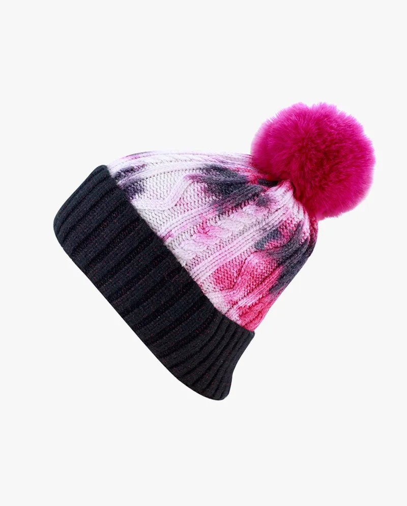 Black Horn - Tie Dye Knit PomPom Beanie