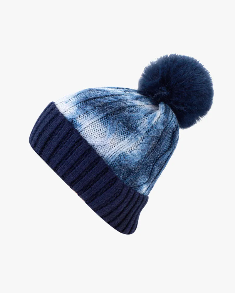 Black Horn - Tie Dye Knit PomPom Beanie