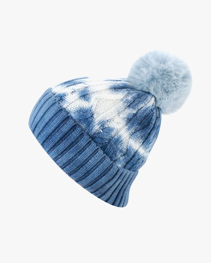 Black Horn - Tie Dye Knit PomPom Beanie