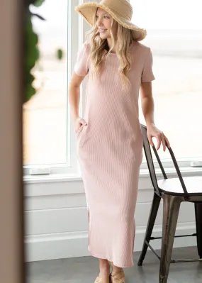 Blush Knit Textured Dress