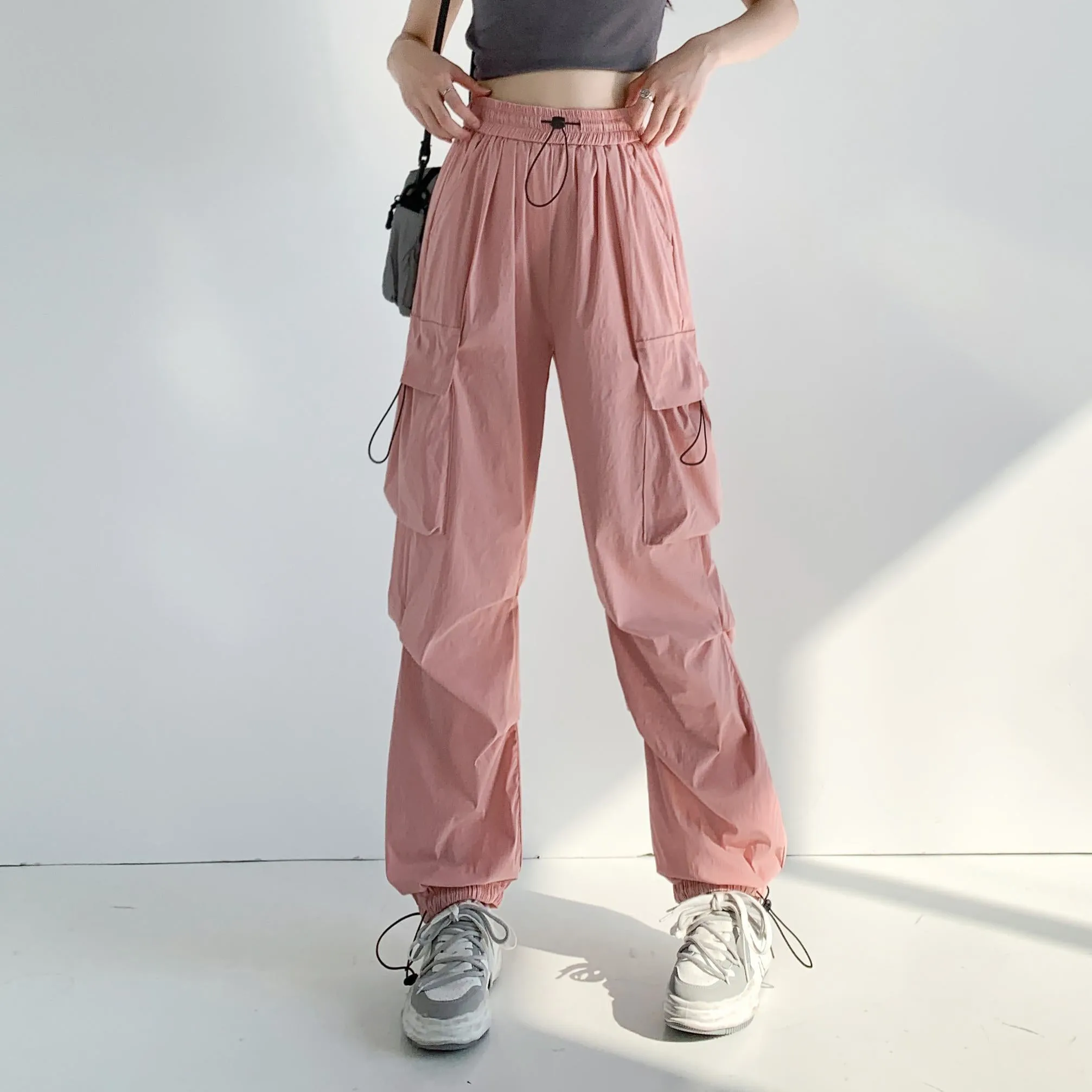 Breathable Quick-Drying Thin High-Waisted Draping Harem Pants