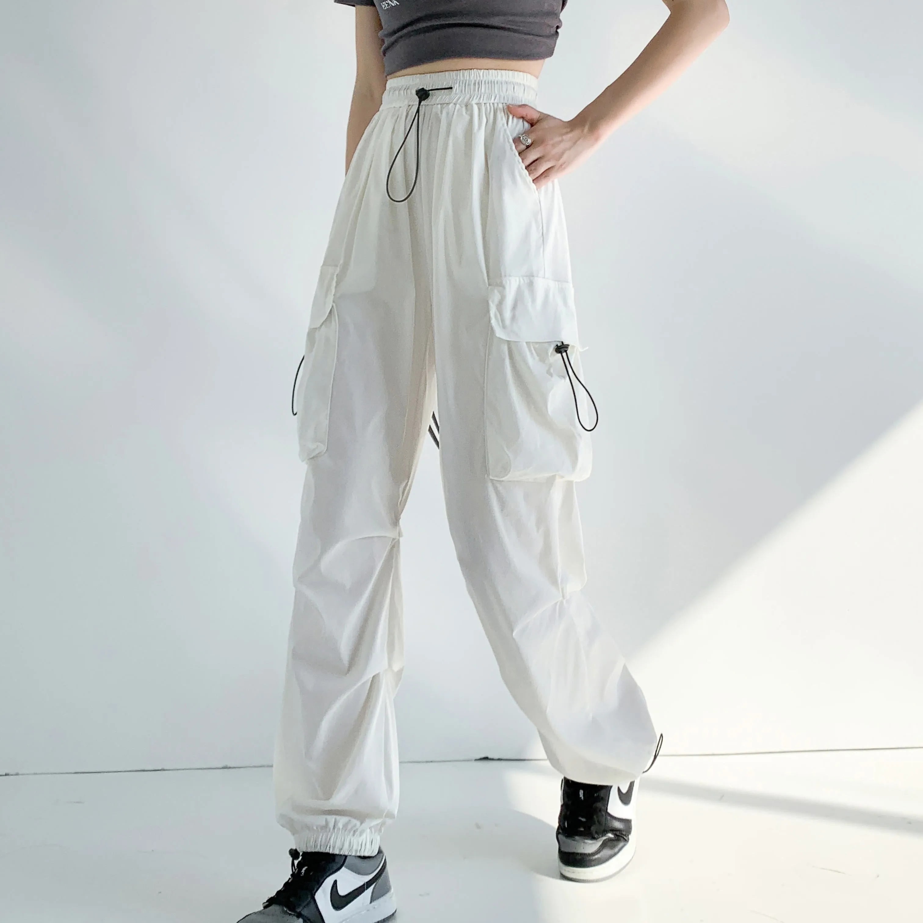 Breathable Quick-Drying Thin High-Waisted Draping Harem Pants