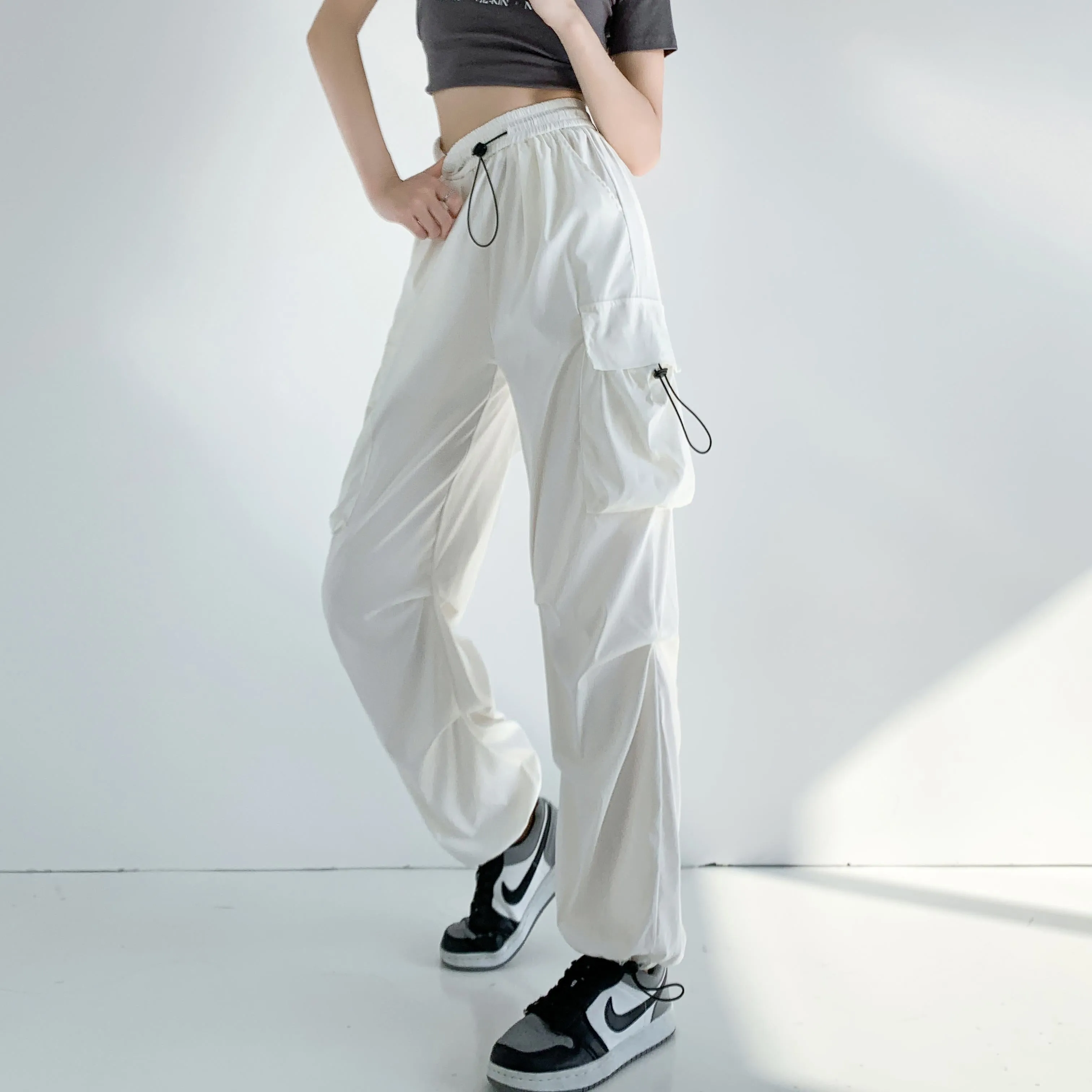 Breathable Quick-Drying Thin High-Waisted Draping Harem Pants