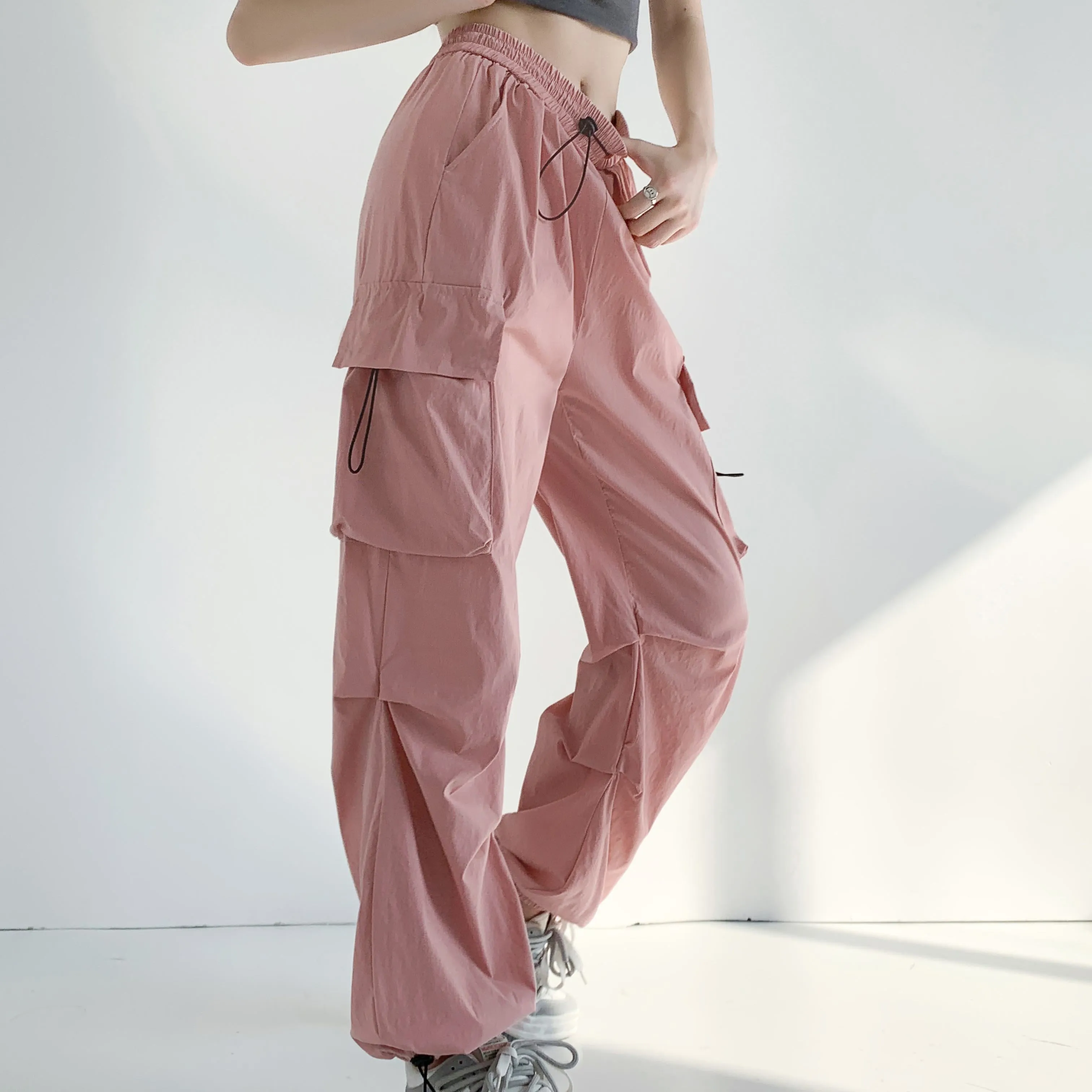 Breathable Quick-Drying Thin High-Waisted Draping Harem Pants